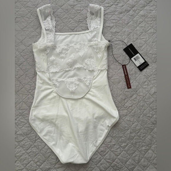 White Lace Back Leotard - Picture 4 of 4